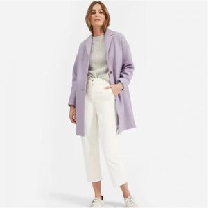 Everlane Wool Cocoon Coat in Heather Lavendar - Size 0